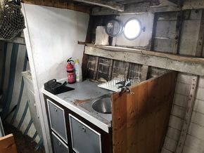 sink area with panelling removed 
