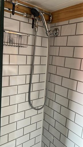 Shower unit with hot and cold taps