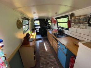 Narrowboat 65ft Cruiser Stern Hull has been extended !! - Galley