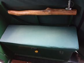 Starboard Deck Seat / locker with live edge railing