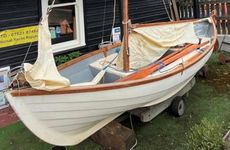 15ft GRP Double ender Skerry, Gaff, sail, row motor. 