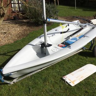 Laser Pico with brand new unused genuine mainsail plus trolley & cover