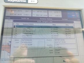 Raymarine C80 in cockpit - AIS info