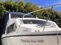21ft Dolphin Motor Boat Cabin Cruiser on trailer