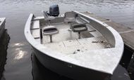 New 19′ x 8′ Aluminum Work/Fishing Tiller Boat