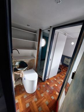 Bathroom leading to office