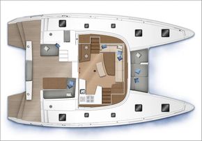 Manufacturer Provided Image: Lagoon 42 Upper Deck Layout Plan