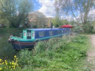 *creative retreat* 48ft narrowboat with nature reserve leisure mooring