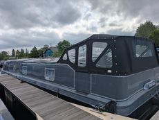 Silver Lining 60' 2 bed widebeam, at Roydon Marina Village