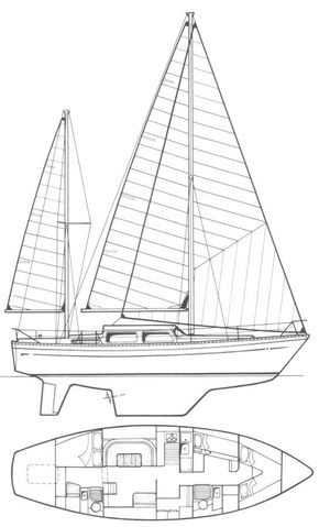 1979 Moody 42 Ketch Layout