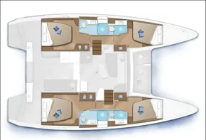 Manufacturer Provided Image: Lagoon 42 4 Cabin Layout Plan