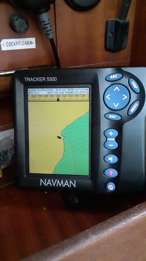 Chartplotter at the Nav Station
