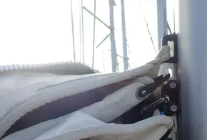 Close-up of sail rigging on 2019 Jeanneau Sun Odyssey 440 yacht.
