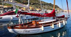 Wooden sail boat