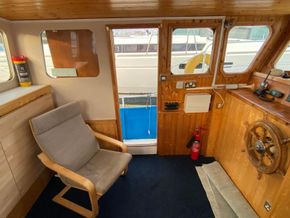 Custom Steel Beam Trawler Live aboard  - Companionway