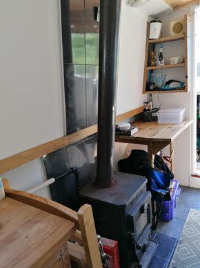 Living room, woodburner