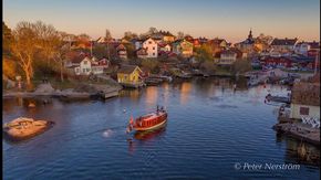 Drone photo at her home port in Vaxholm