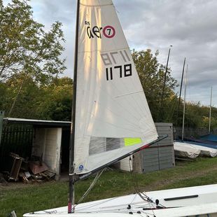RS Aero dinghy with 7m sail, over deck