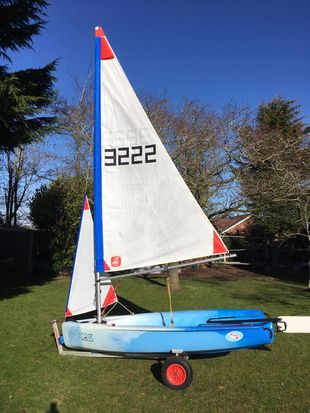 Topper Taz sailing dinghy with launching trolley & Cover - Excellent C