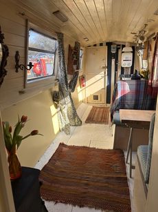 Narrowboat on Hackney Mooring.