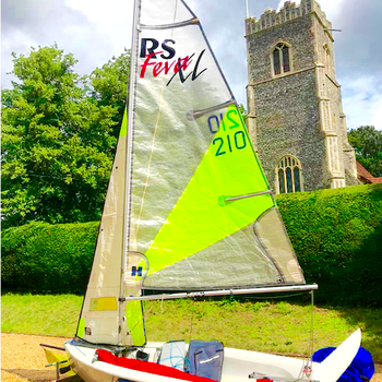 UK   EU DELIVERY: RS FEVA XL WITH SPINNAKER & RACE SAIL.FULL PACKAGE!