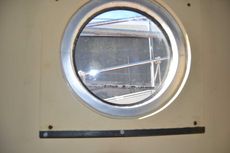 Luxemotor with mooring near Epernay, France, Champagne area.