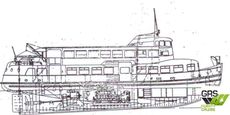 Vintage Day Ferry for Conversion (no engines) // 30m / 607 pax Accomodation Vessel for Sale / #1134709
