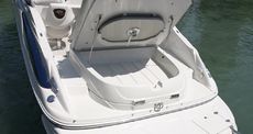 Crownline Bowrider 260 LS - Engine compartment cover conceals oversized trunk storage and cockpit table storage