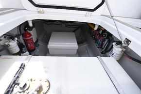 Fuel tank and battery box in cockpit