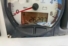 Close-up of Leopard 50 gauge displaying 2629.7 hours, 2021 model.