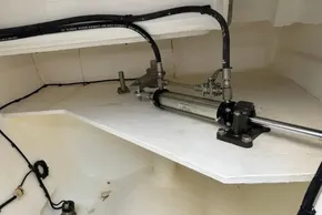 Hydraulic steering system in 2024 Leopard 40 Powercat boat.