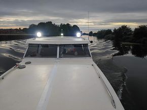 Under way at dusk