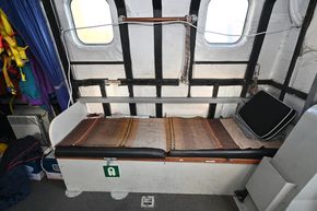 Sofa in the aft of the salon