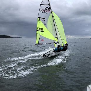 RS Feva 5144, top of the fleet boat