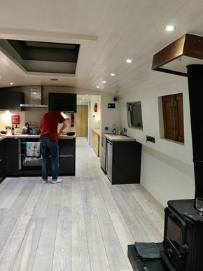 Versatile saloon area before furniture installed