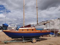 'Una', a wooden, clinker-built sailing yacht