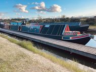 Fellows, Morton & Clayton traditional tug style narrowboat. 