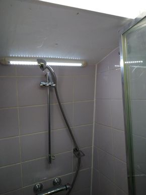 LED light above shower