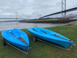 RS Quba sailing dinghy - choice of 2 with trolleys