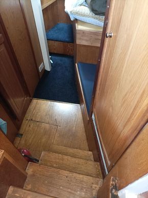 Steps down to aft cabin