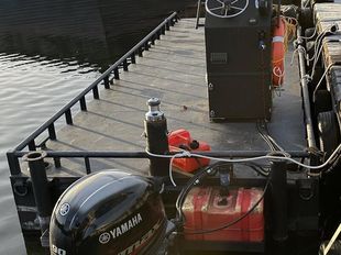 24' x 8' Steel Spud Barge With Ramps and Yamaha