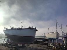 Wooden Gaff rigged Ketch Loch Fyne Skiff, liveaboard  sailing boat