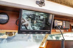 Engine room camera monitor at the helm