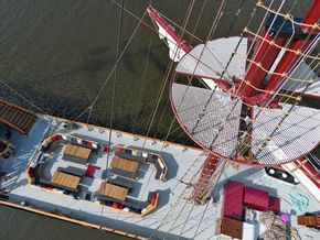 3 mast Charterschip / Evenementenboot 44 nachtgasten, 150 daggasten