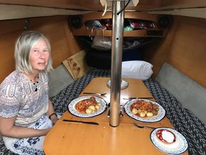 Saloon with table lowered