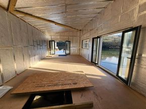Barge Houseboat 83ft House Boat in Idyllic Cornish River.  - Looking Aft