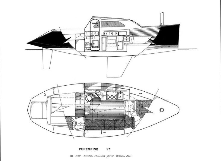 1986 Peregrine 30 Racer/Cruiser Sailboat w/Trailer