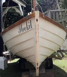 15ft GRP Double ender Skerry, Gaff, sail, row motor. 