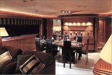 Sunseeker 105 Yacht Dining Area