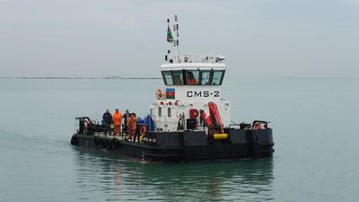15 Meter Workboat with deck crane and large deck capacity border=